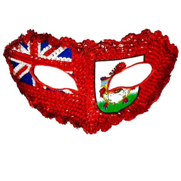 Bermuda Masquerade Rhinestone Mask covered in crystal rhinestones - Picture 1 of 2